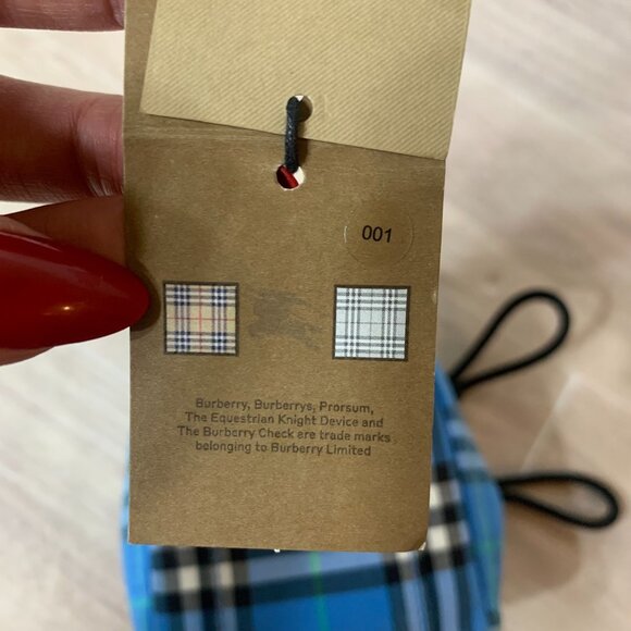 Burberry London England Mini Backpack Keycharm Vintage Check Flawed - Picture 3 of 16